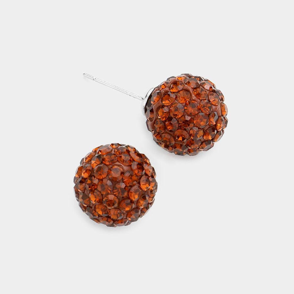 Shamballa Ball Stud Earrings - Jewelry Store by Erik Rayo