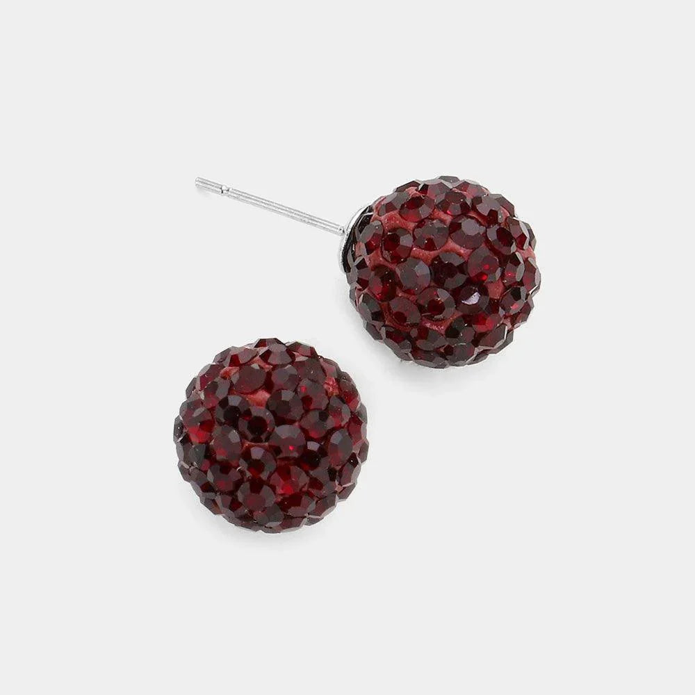Shamballa Ball Stud Earrings - Jewelry Store by Erik Rayo