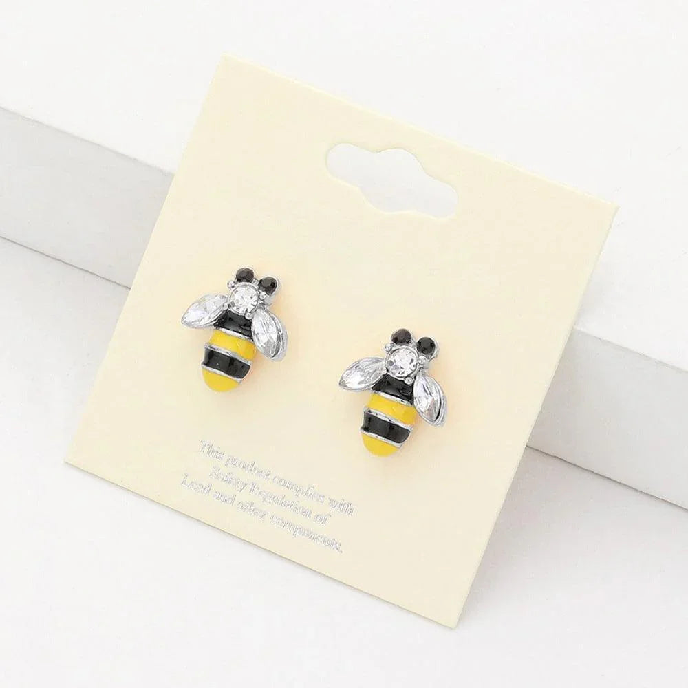 Honey Bee Stud Earrings - Jewelry Store by Erik Rayo