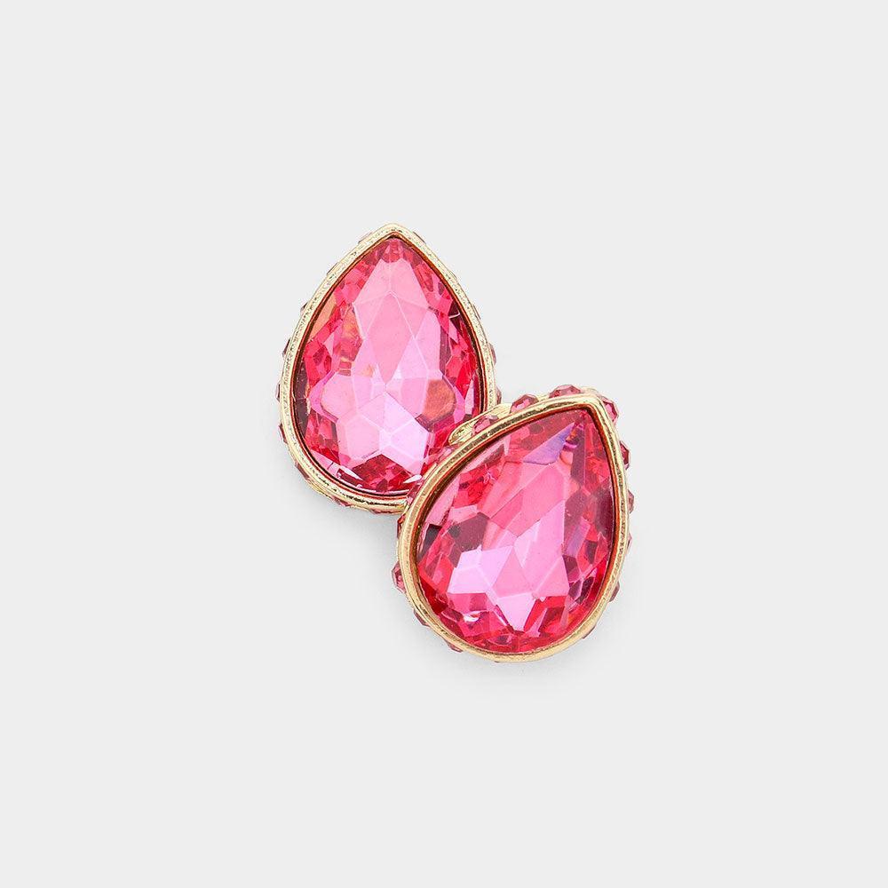 Teardrop Stud Evening Earrings - Jewelry Store by Erik Rayo