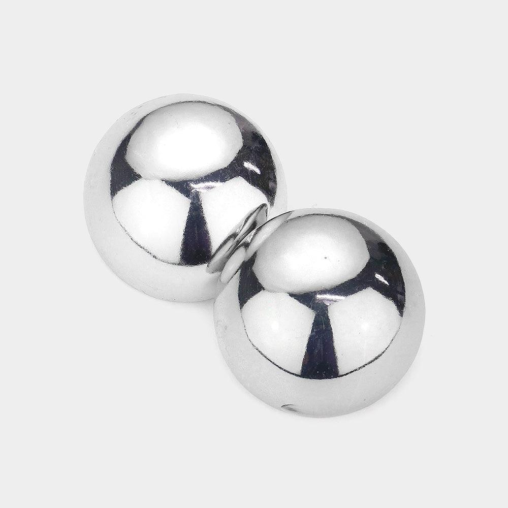 Metal Dome Stud Earrings - Jewelry Store by Erik Rayo