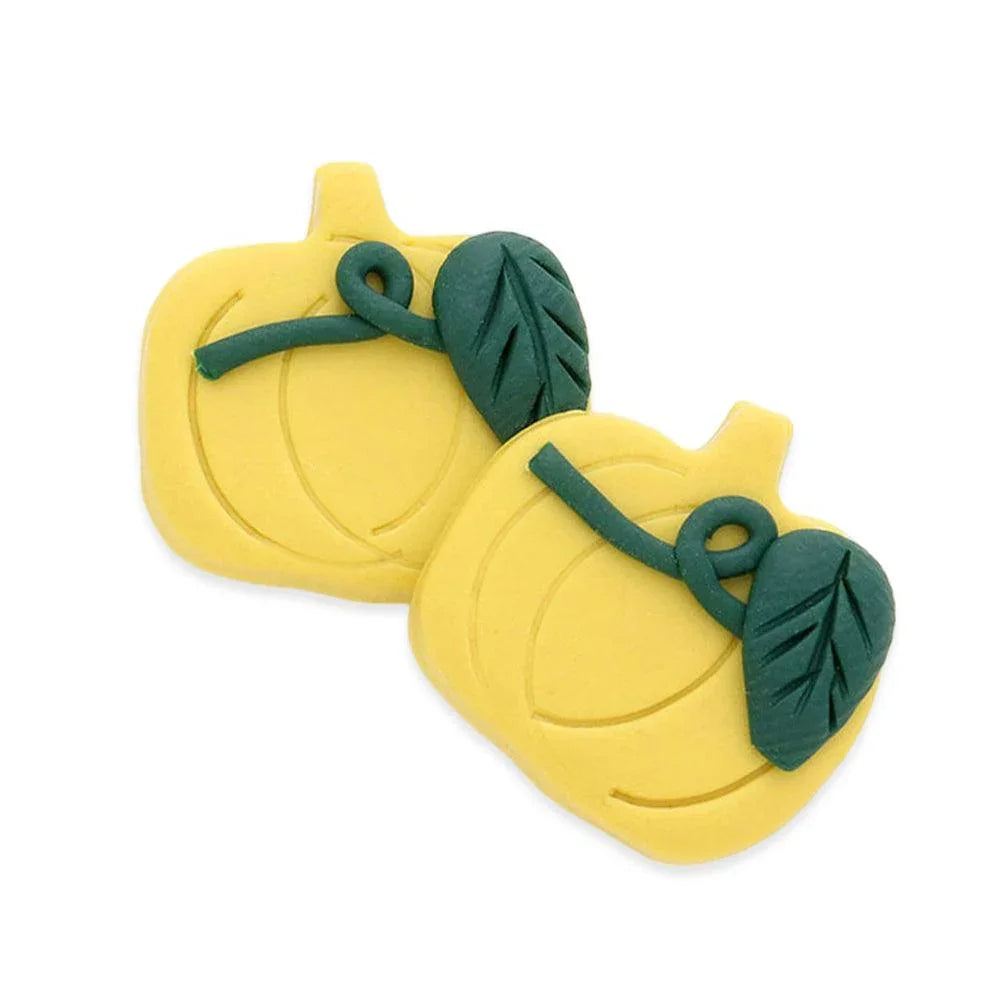 Polymer Clay Pumpkin Stud Earrings - Jewelry Store by Erik Rayo