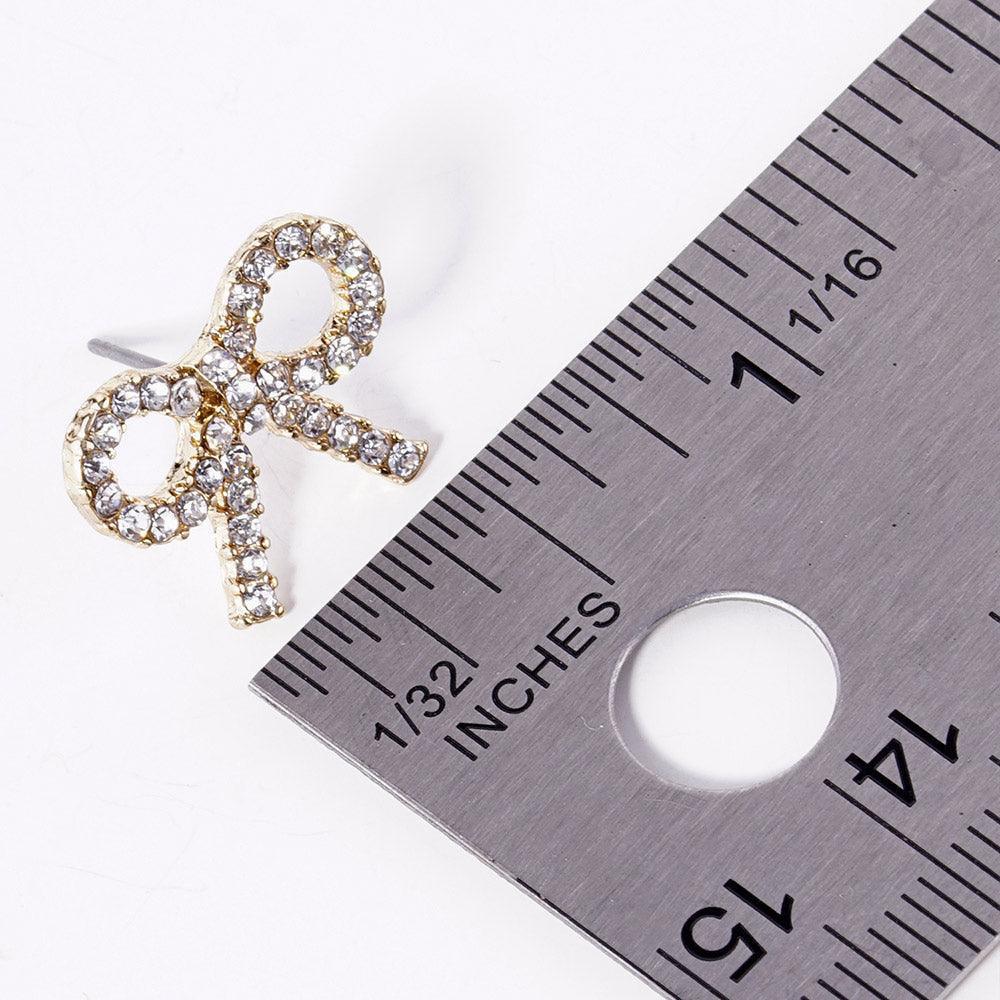 Black Pearl Ribbon Stud Earrings - Jewelry Store by Erik Rayo