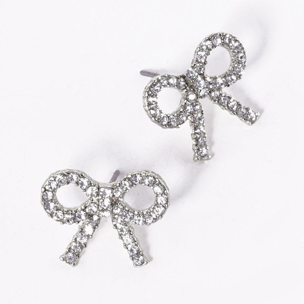 Pearl Ribbon Stud Earrings - Jewelry Store by Erik Rayo