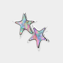 Load image into Gallery viewer, Abalone Starfish Stud Earrings
