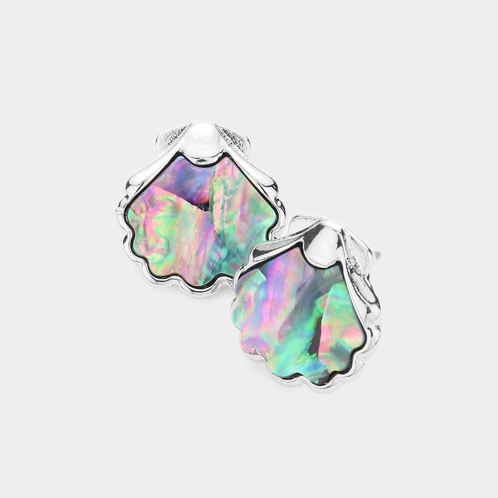 Abalone Shell Stud Earrings - Jewelry Store by Erik Rayo