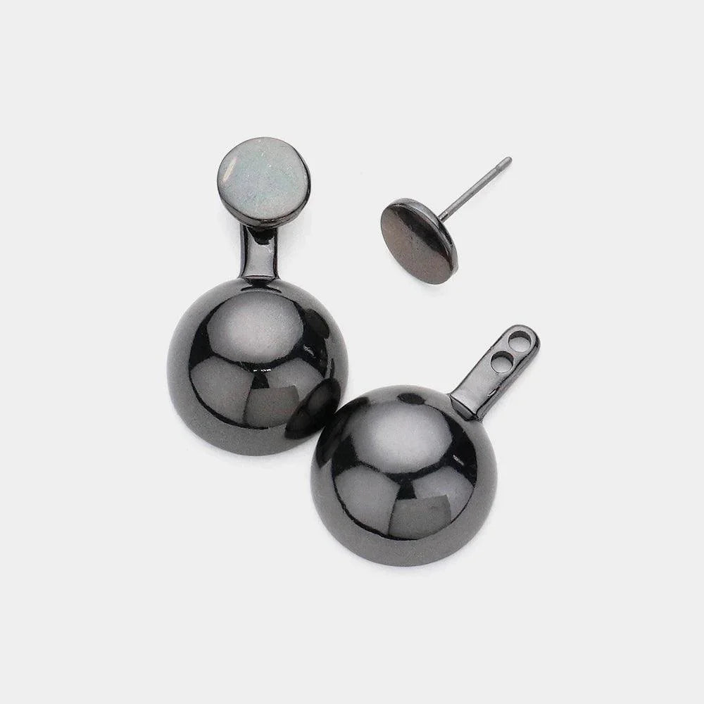 Metal Dome Stud Earrings - Jewelry Store by Erik Rayo