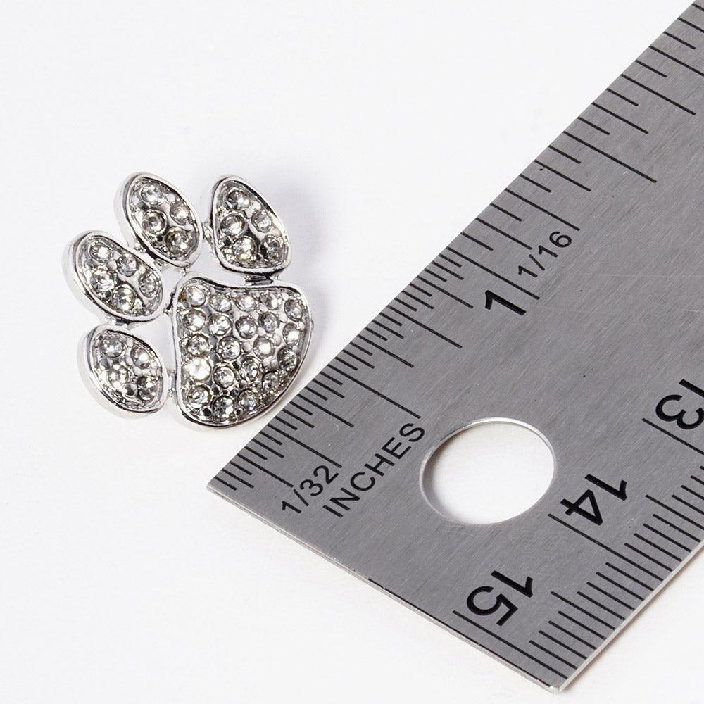 Black Stone Paved Paw Stud Earrings - Jewelry Store by Erik Rayo