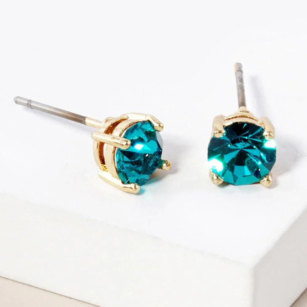 Blue December - Birthstone Stud Earrings - Jewelry Store by Erik Rayo