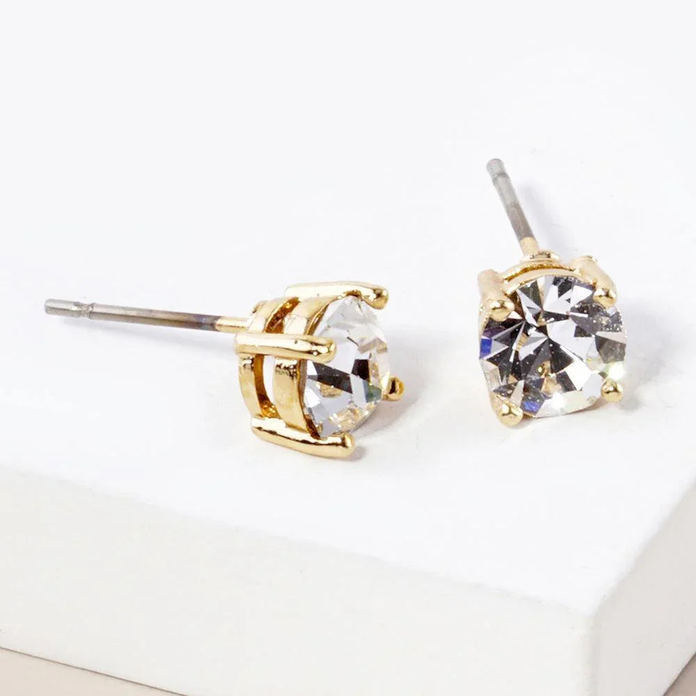 Clear April - Birthstone Stud Earrings - Jewelry Store by Erik Rayo