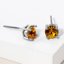 Load image into Gallery viewer, Yellow November - Birthstone Stud Earrings
