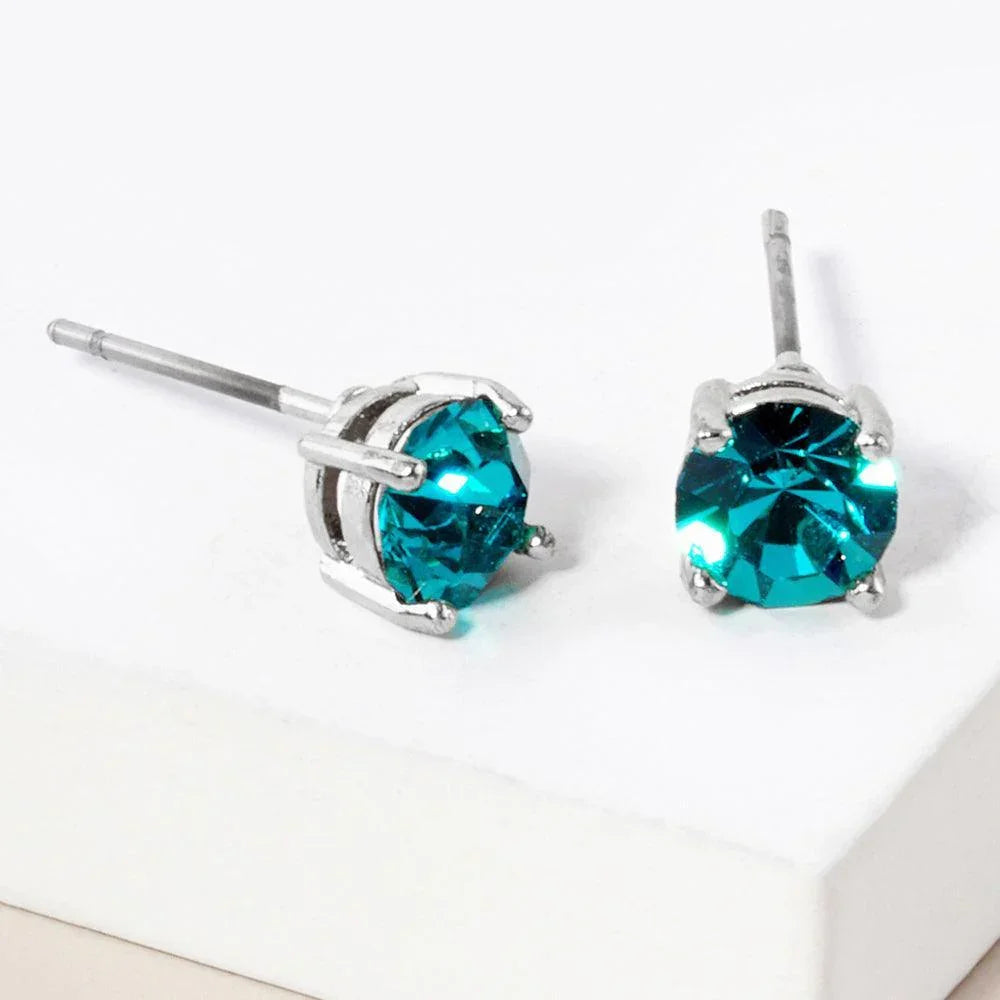 Blue December - Birthstone Stud Earrings - Jewelry Store by Erik Rayo