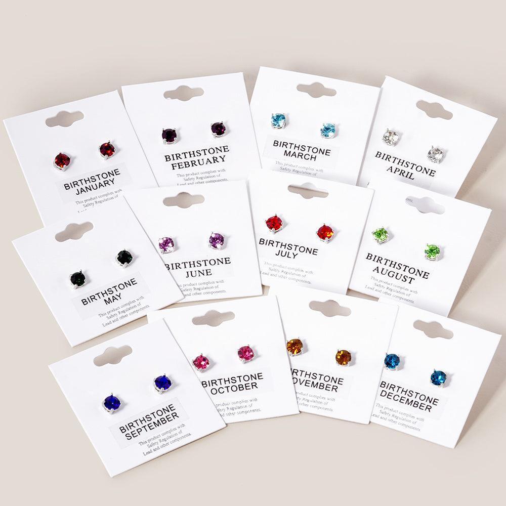 February - Birthstone Stud Earrings - Jewelry Store by Erik Rayo