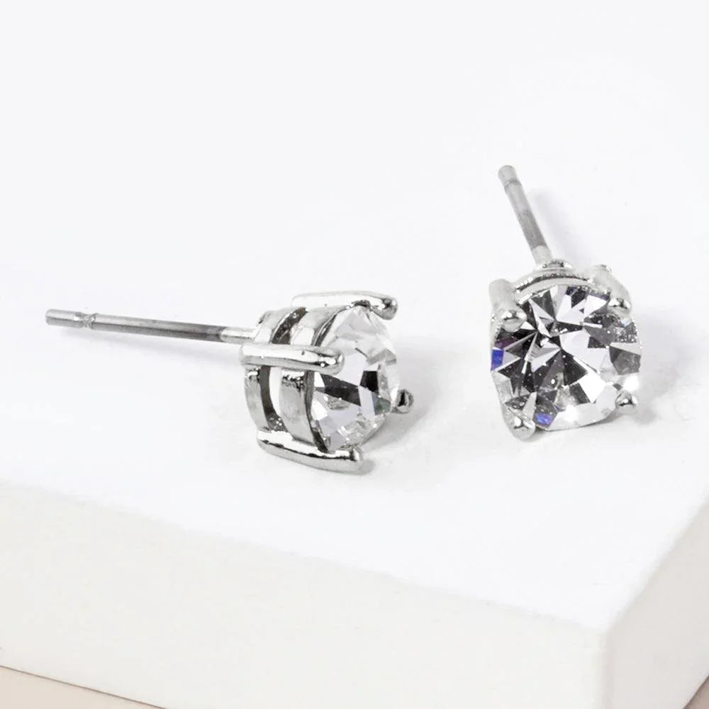 Clear April - Birthstone Stud Earrings - Jewelry Store by Erik Rayo