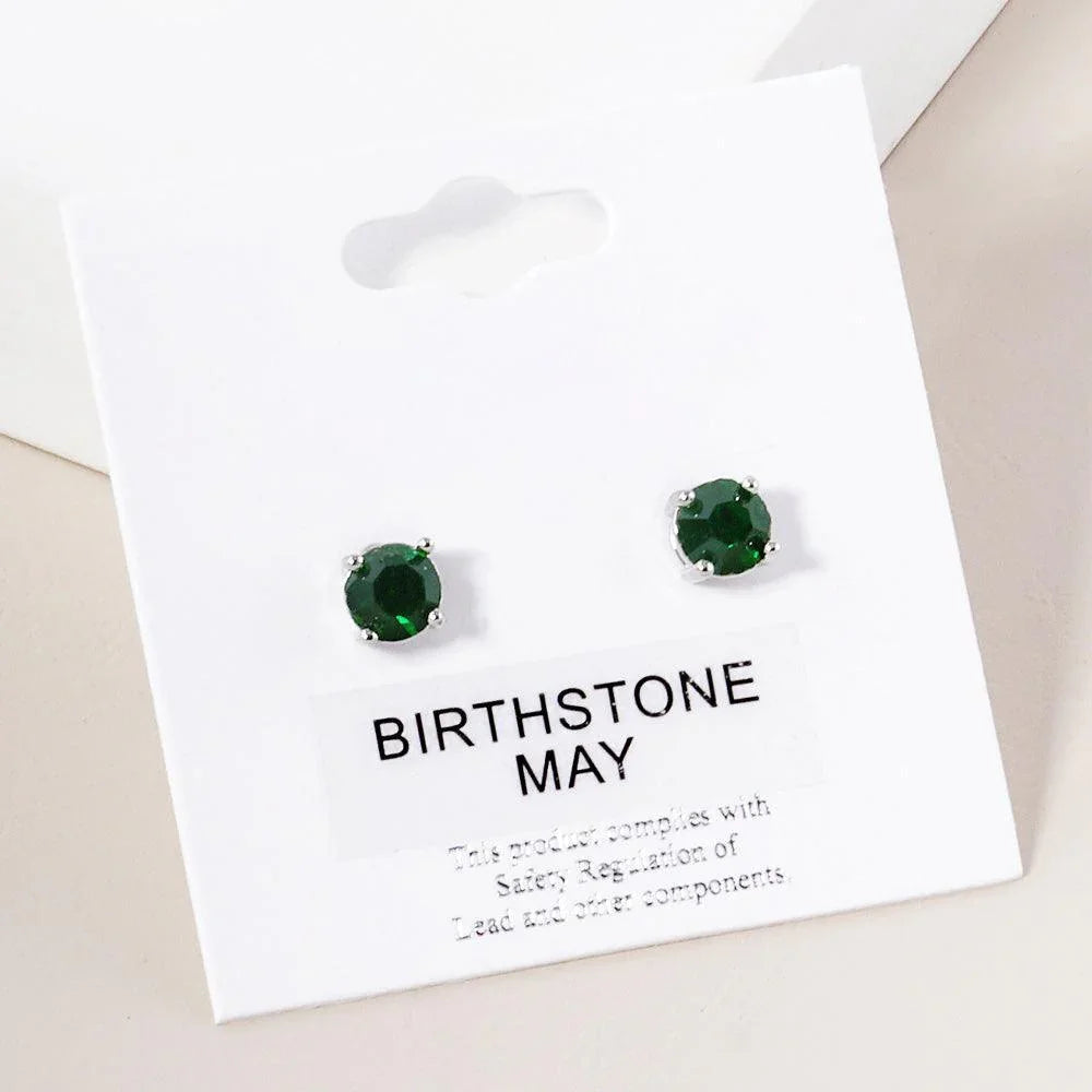 May - Birthstone Stud Earrings - Jewelry Store by Erik Rayo