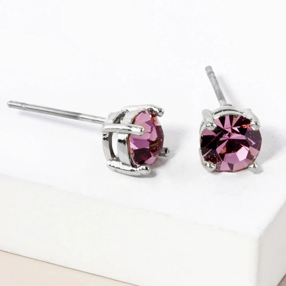 Lavender June - Birthstone Stud Earrings - Jewelry Store by Erik Rayo