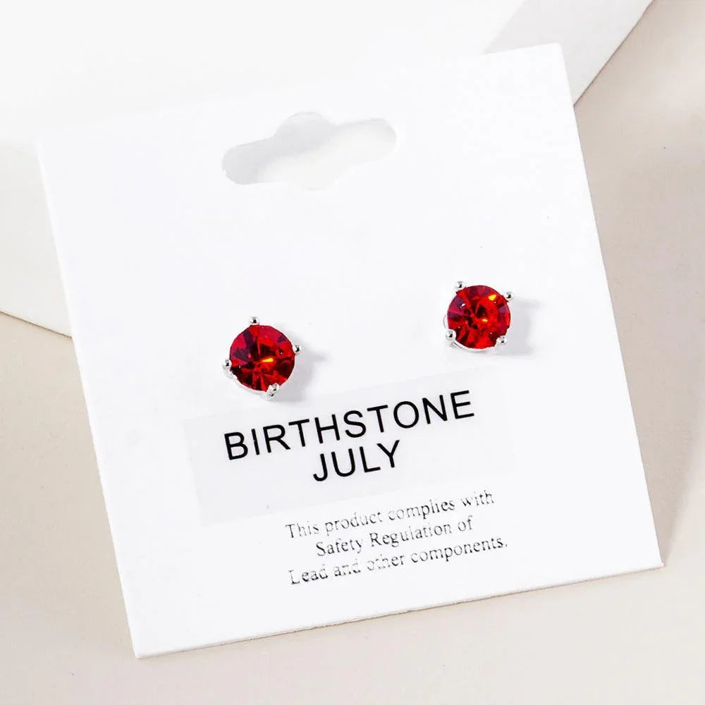 July - Birthstone Stud Earrings - Jewelry Store by Erik Rayo