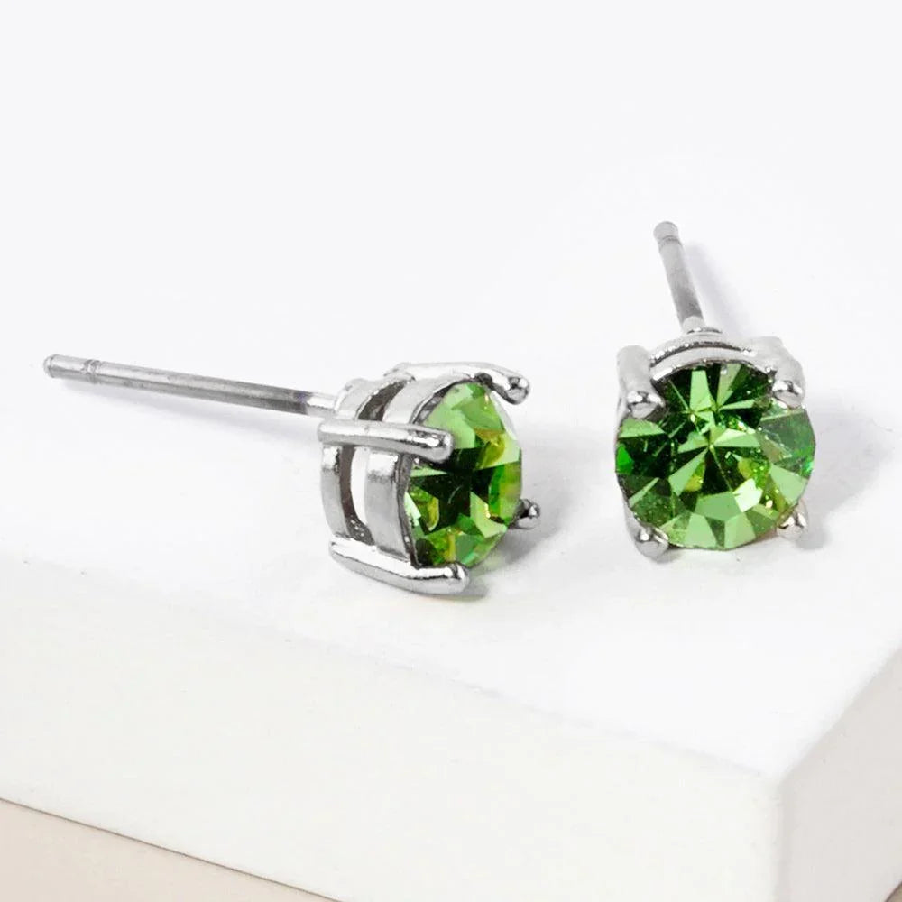 August - Birthstone Stud Earrings - Jewelry Store by Erik Rayo