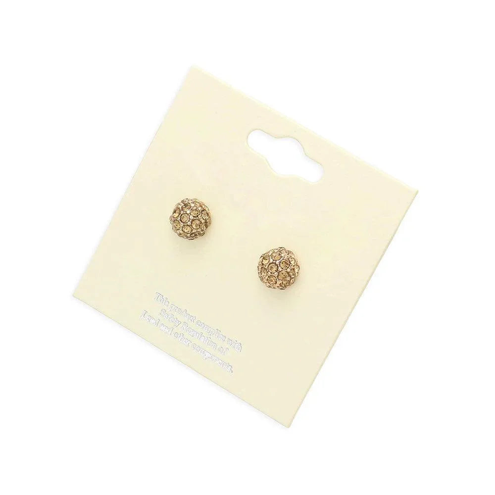 8mm Crystal Ball Stud Earrings - Jewelry Store by Erik Rayo