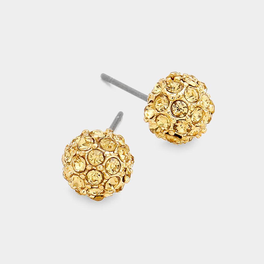 8mm Crystal Ball Stud Earrings - Jewelry Store by Erik Rayo