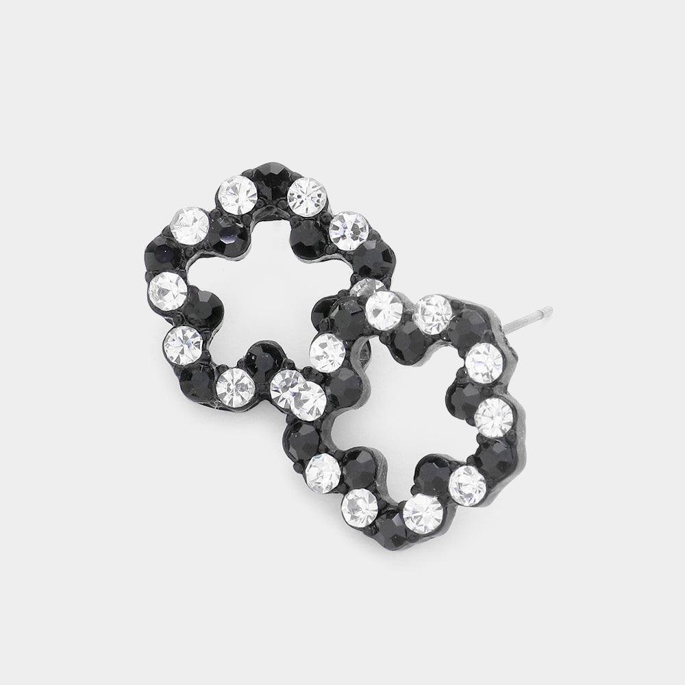 Clear Crystal Flower Stud Earrings - Jewelry Store by Erik Rayo