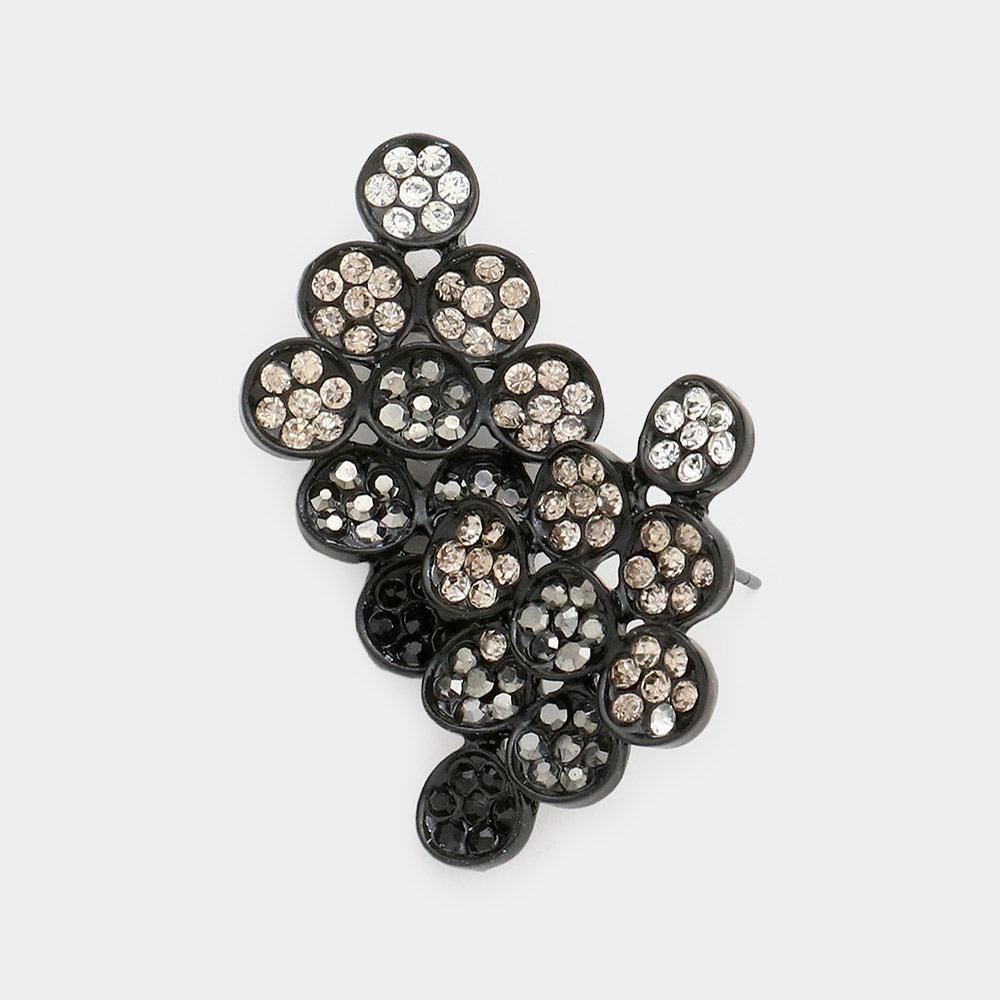 Black Rhinestone Pave Earrings - Jewelry Store by Erik Rayo