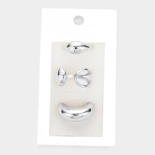 Load image into Gallery viewer, Silver 3PCS  Abstract Metal Ring Set
