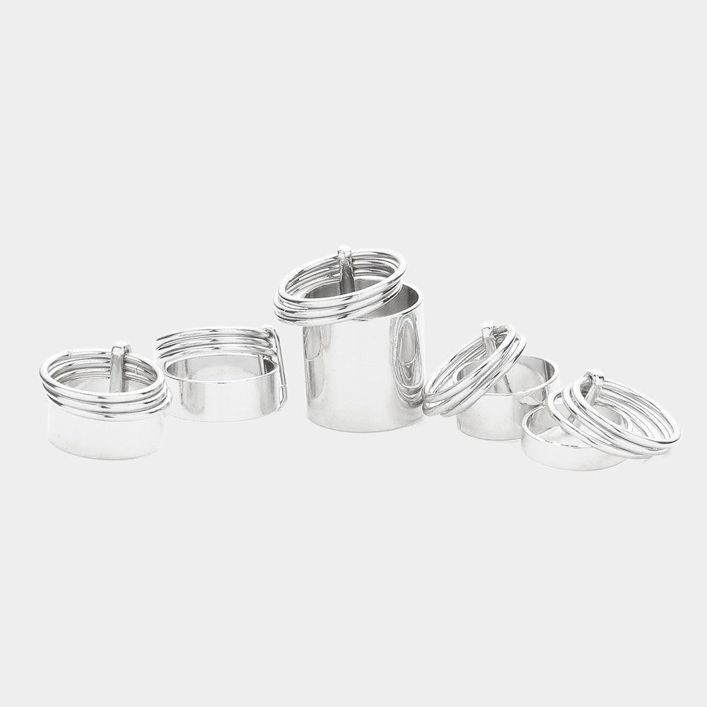 5PCS - Basic Chunky Ring Set - Jewelry Store by Erik Rayo
