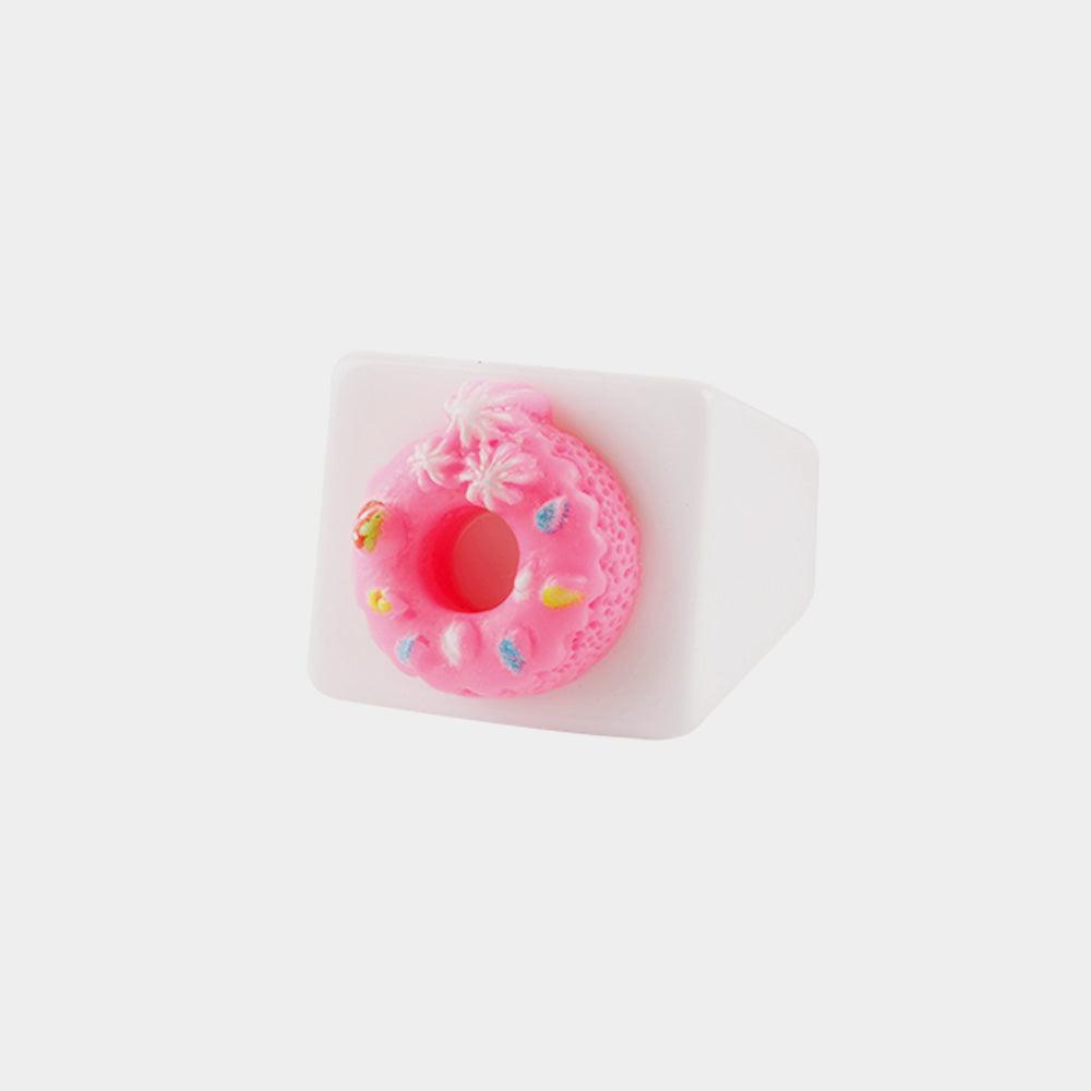 White Donut Accented Resin Ring