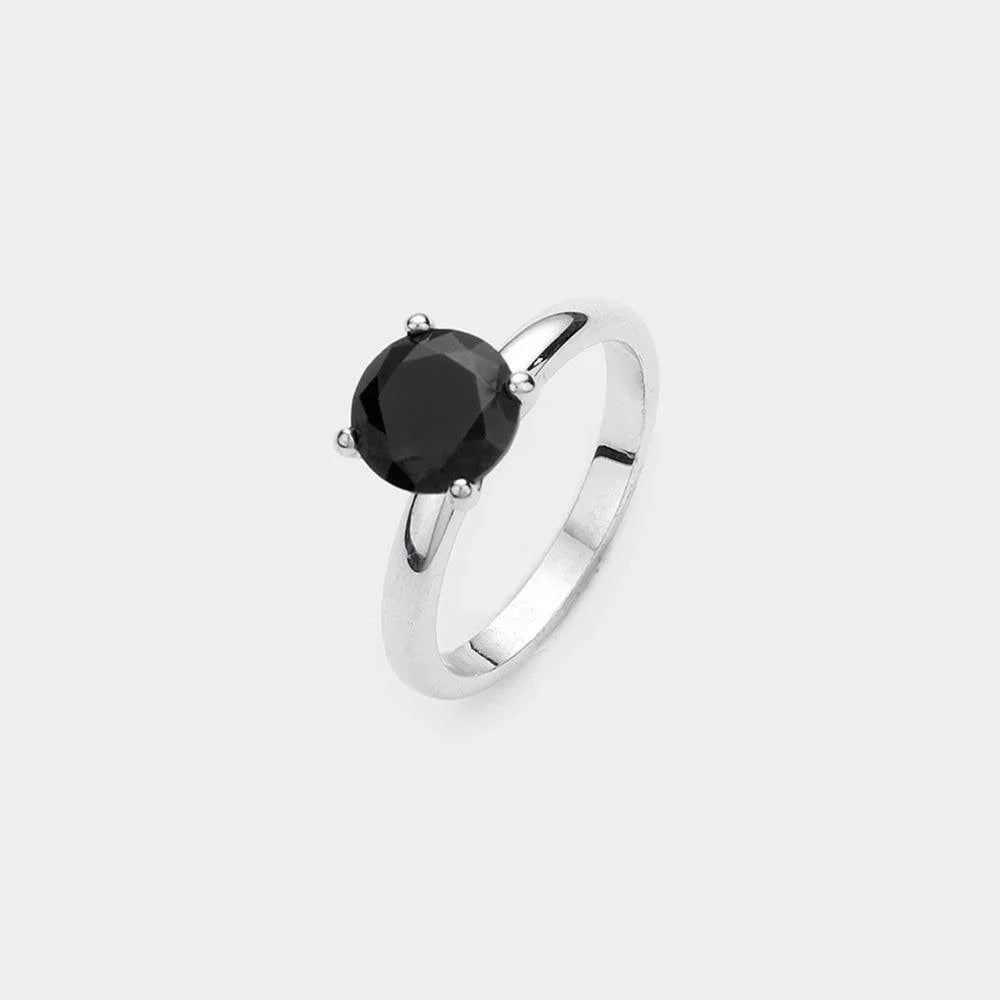 Black CZ Round Ring - Jewelry Store by Erik Rayo