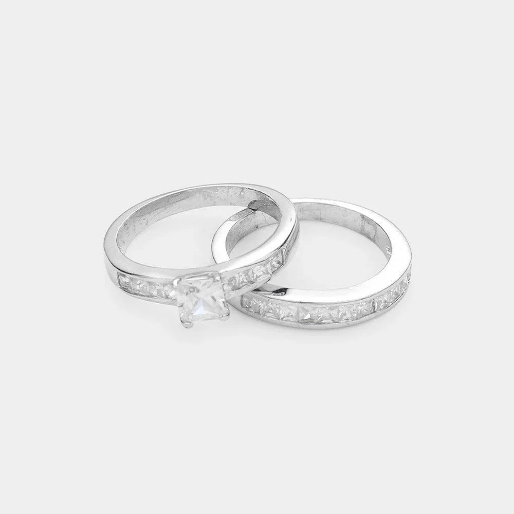 2PCS - CZ Embellished Rings - Jewelry Store by Erik Rayo