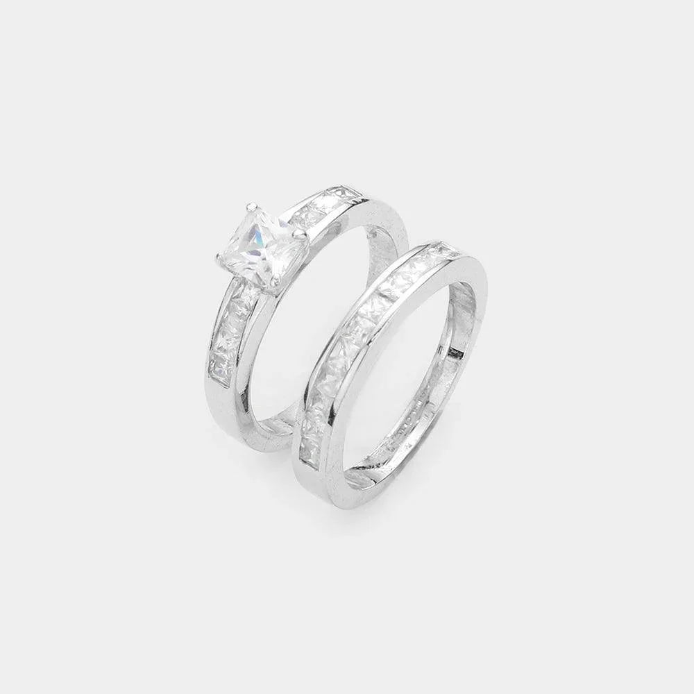 2PCS - CZ Embellished Rings - Jewelry Store by Erik Rayo