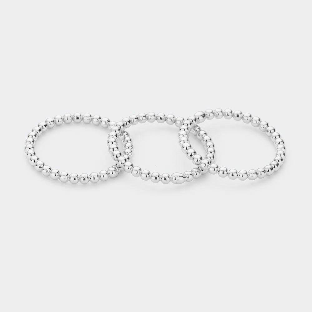3PCS Brass Metal Ball Rings - Jewelry Store by Erik Rayo