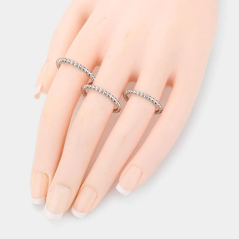 3PCS Brass Metal Ball Rings - Jewelry Store by Erik Rayo