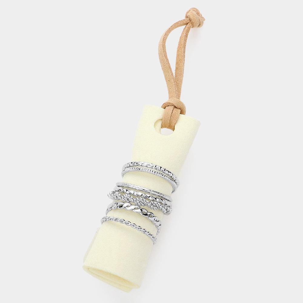 7PCS - Metal Stackable Rings - Jewelry Store by Erik Rayo