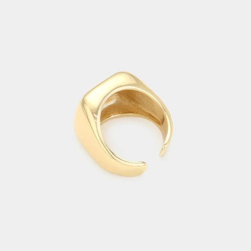 14K Gold Dipped Hypoallergenic Square Metal Ring - Jewelry Store by Erik Rayo
