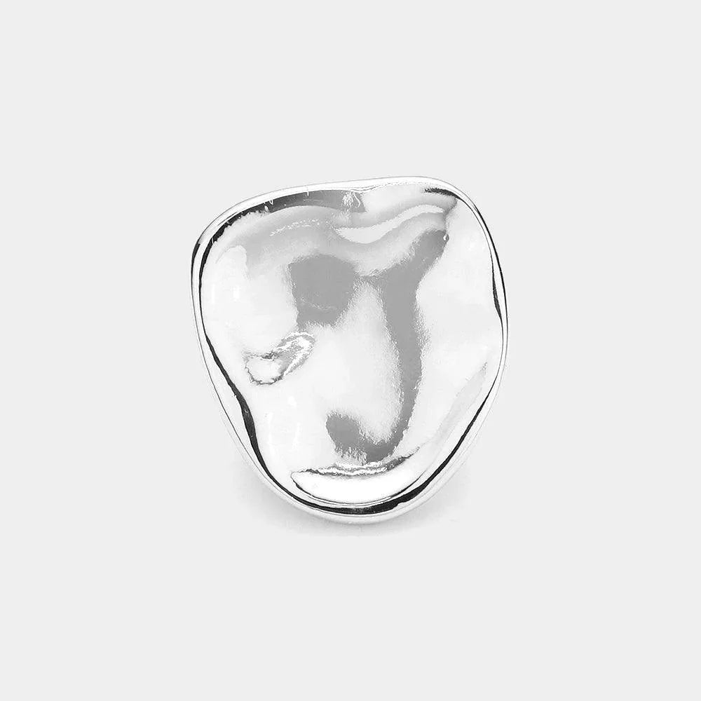 Chunky Textured Meatal Ring - Jewelry Store by Erik Rayo
