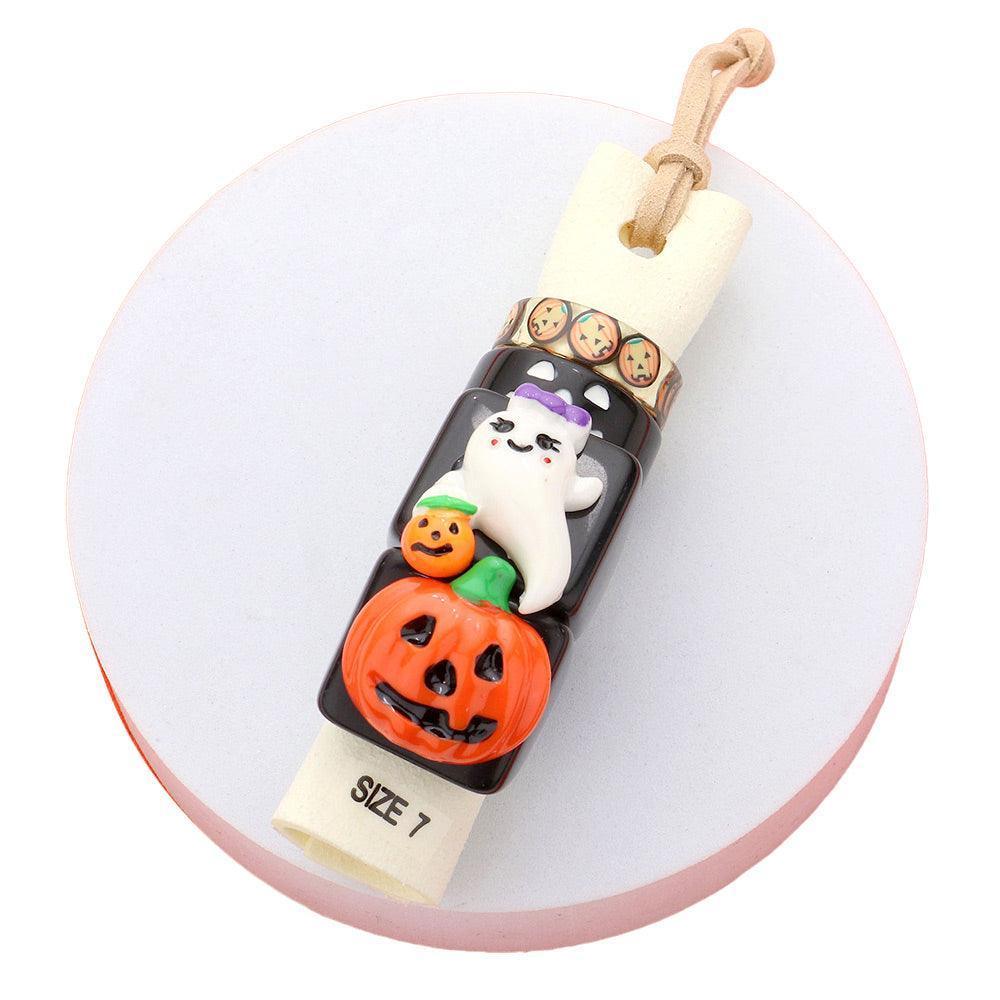 4PCS - Resin Pumpkin Ghost Rings - Jewelry Store by Erik Rayo