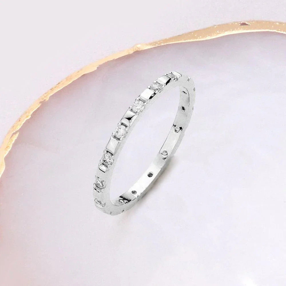 Brass Metal Stone Embellished Ring - Jewelry Store by Erik Rayo