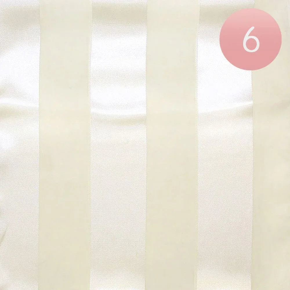 Ivory 6PCS - Satin Striped Print Scarf - Jewelry Store by Erik Rayo