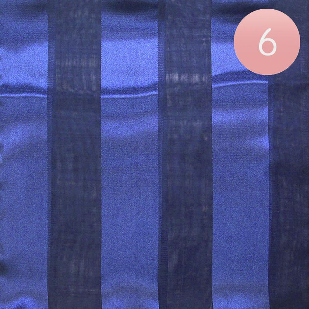 Navy 6PCS - Satin Striped Print Scarf - Jewelry Store by Erik Rayo