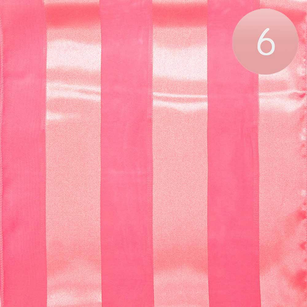 Pink 6PCS - Satin Striped Print Scarf - Jewelry Store by Erik Rayo