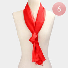 Load image into Gallery viewer, Red 6PCS - Satin Striped Print Scarf
