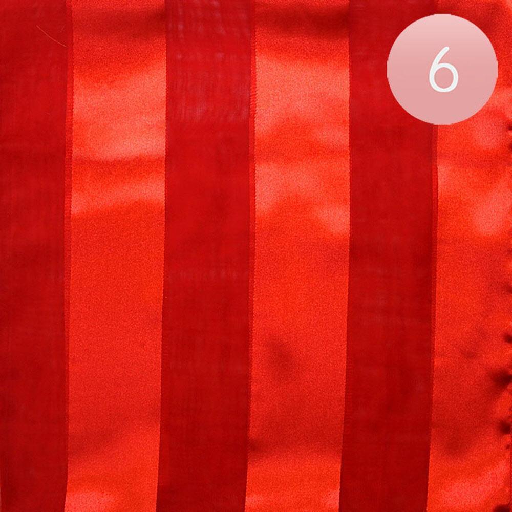 Red 6PCS - Satin Striped Print Scarf - Jewelry Store by Erik Rayo