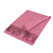 Load image into Gallery viewer, Pink Solid Color Pashmina Scarf Shawl
