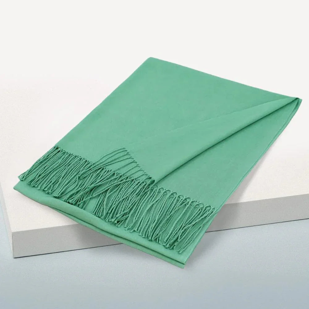 Mint Solid Color Pashmina Scarf Shawl - Jewelry Store by Erik Rayo