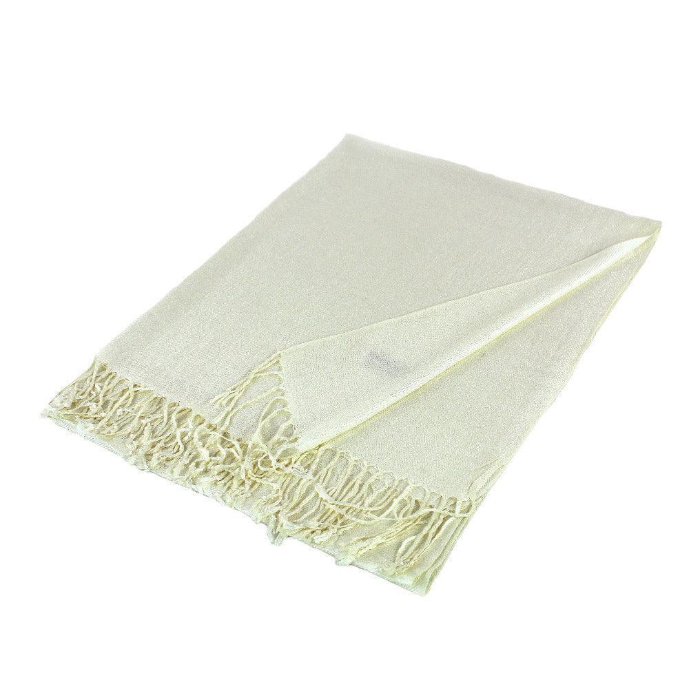 Ivory Solid Color Pashmina Scarf Shawl - Jewelry Store by Erik Rayo