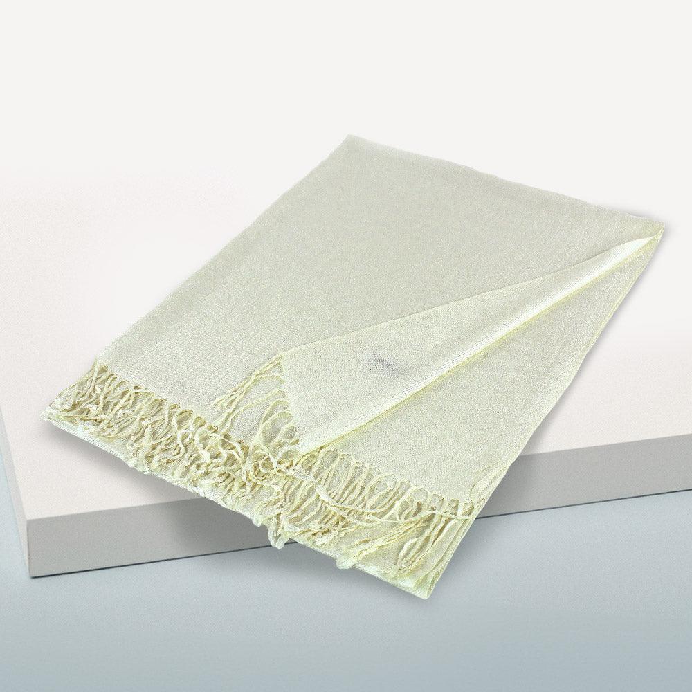 Ivory Solid Color Pashmina Scarf Shawl