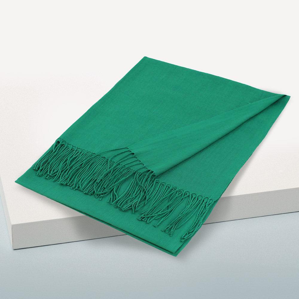 Green Solid Color Pashmina Scarf Shawl - Jewelry Store by Erik Rayo