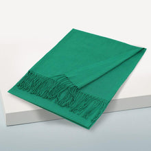 Load image into Gallery viewer, Green Solid Color Pashmina Scarf Shawl
